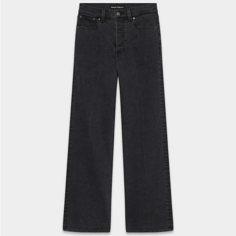 NWT Aritzia Denim Forum ARLO High Straight Black Eyeliner Jeans Noir 28